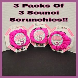 NWT (3) Packs Of (3) Scunci Scrunchies!!